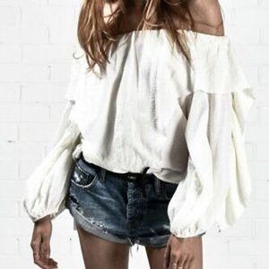 One Teaspoon Free People Luxe Free People off the shoulder top XS